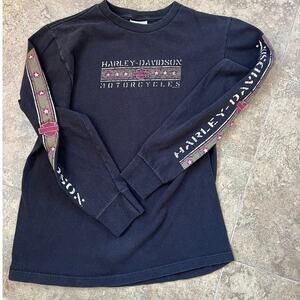 Harley Davidson Long Sleeve, Crewneck T-Shirt, Women's size S